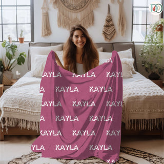 Berrybright – Personalized Name Blanket | Vibrant Throw with Font & Color Preview