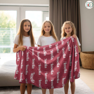 ColorNest Whimsy – Personalized Name Blanket | Custom Throw with Font & Color Preview