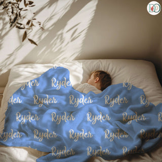 ColorNest Whimsy – Personalized Name Blanket | Custom Throw with Font & Color Preview