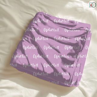 WhisperNest – Personalized Baby Blanket | Gentle Pastel Throw with Font & Color Preview