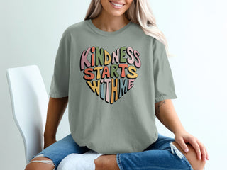 Kindness Starts With Me Heart Graphic Printed T-shirt product