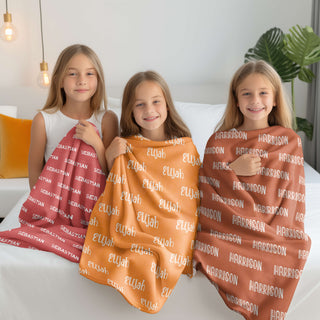 Kind Ember – Personalized Name Blanket | Warm Throw with Font & Color Preview