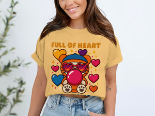 Colorful Bear With Hearts Graphic Tee product type