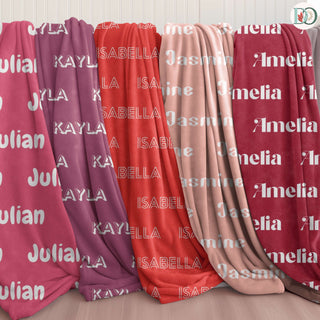 Berrybright – Personalized Name Blanket | Vibrant Throw with Font & Color Preview