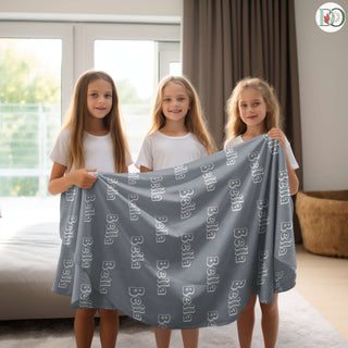 ColorNest Whimsy – Personalized Name Blanket | Custom Throw with Font & Color Preview