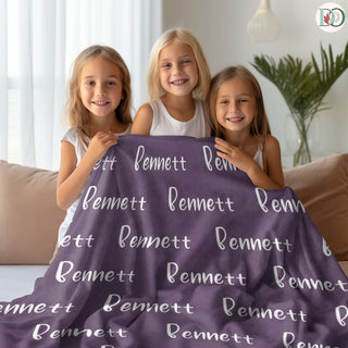 Color Vibe – Personalized Name Blanket | Vibrant Throw with Font & Color Preview