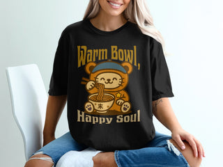 Warm Bowl Happy Soul Bear Noodle Graphic T-shirt product