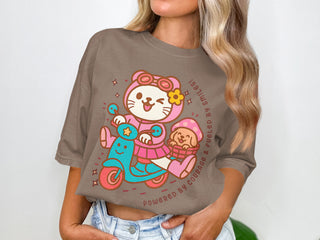 Fun Cartoon Cat and Bunny Graphic T-shirt product type