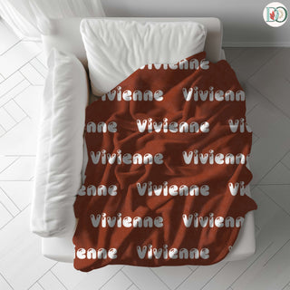 Golden Hug – Personalized Name Blanket | Cozy Throw with Name, Font & Color Preview