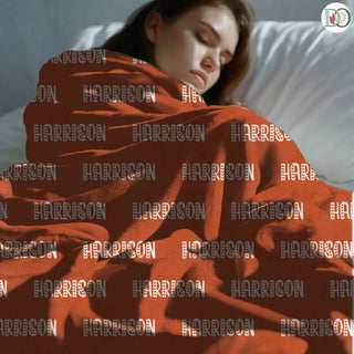 Kind Ember – Personalized Name Blanket | Warm Throw with Font & Color Preview