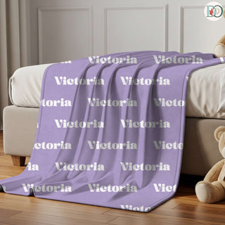 Sunpetal Nest – Personalized Name Blanket, Soft Throw with Font & Color Preview