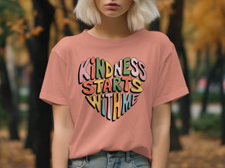 Kindness Starts With Me Heart Graphic Tee product type