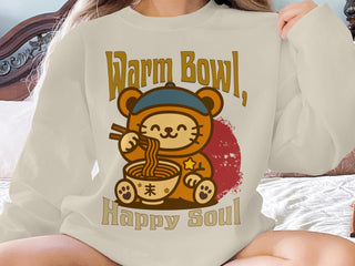 Warm Bowl Happy Soul Bear Eating Noodles product