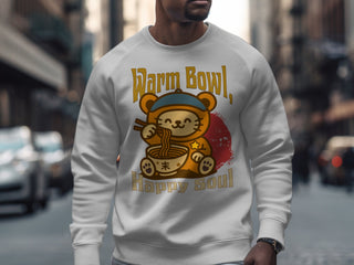 Warm Bowl Happy Soul Bear Ramen Graphic Sweatshirt product type
