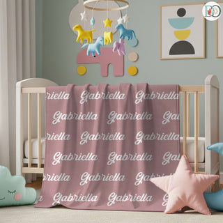 WhisperNest – Personalized Baby Blanket | Gentle Pastel Throw with Font & Color Preview