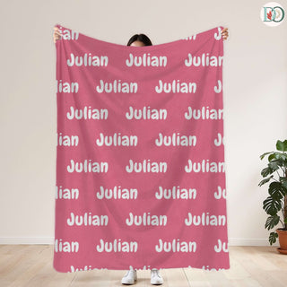 Berrybright – Personalized Name Blanket | Vibrant Throw with Font & Color Preview