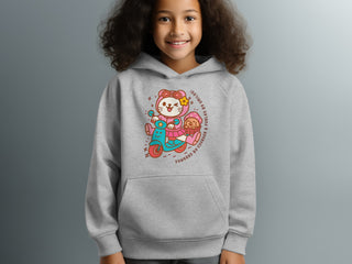 Fun Cartoon Bear and Cat Graphic Hoodie product