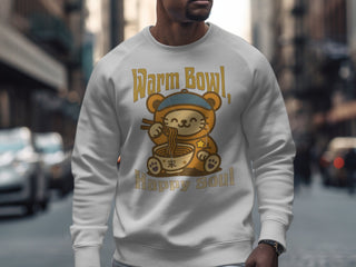 Warm Bowl Happy Soul Bear Printed Sweater product