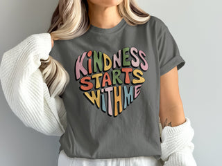Kindness Starts With Me Multicolor Heart T-shirt product