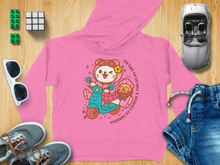 Cute Kitten Riding Scooter Kids Hoodie Product