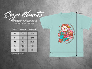 Adorable Bear and Scooter Design Youth Midweight Tee product