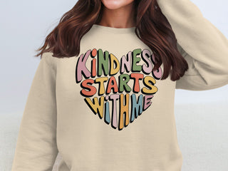 Kindness Starts With Me Heart Graphic Sweatshirt product