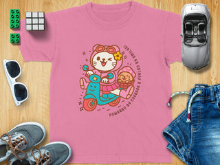 Powered by Courage Pink Scooter T-Shirt product
