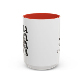White mug with red interior, "Mama" repeated on the side, and "Best Wife" text.